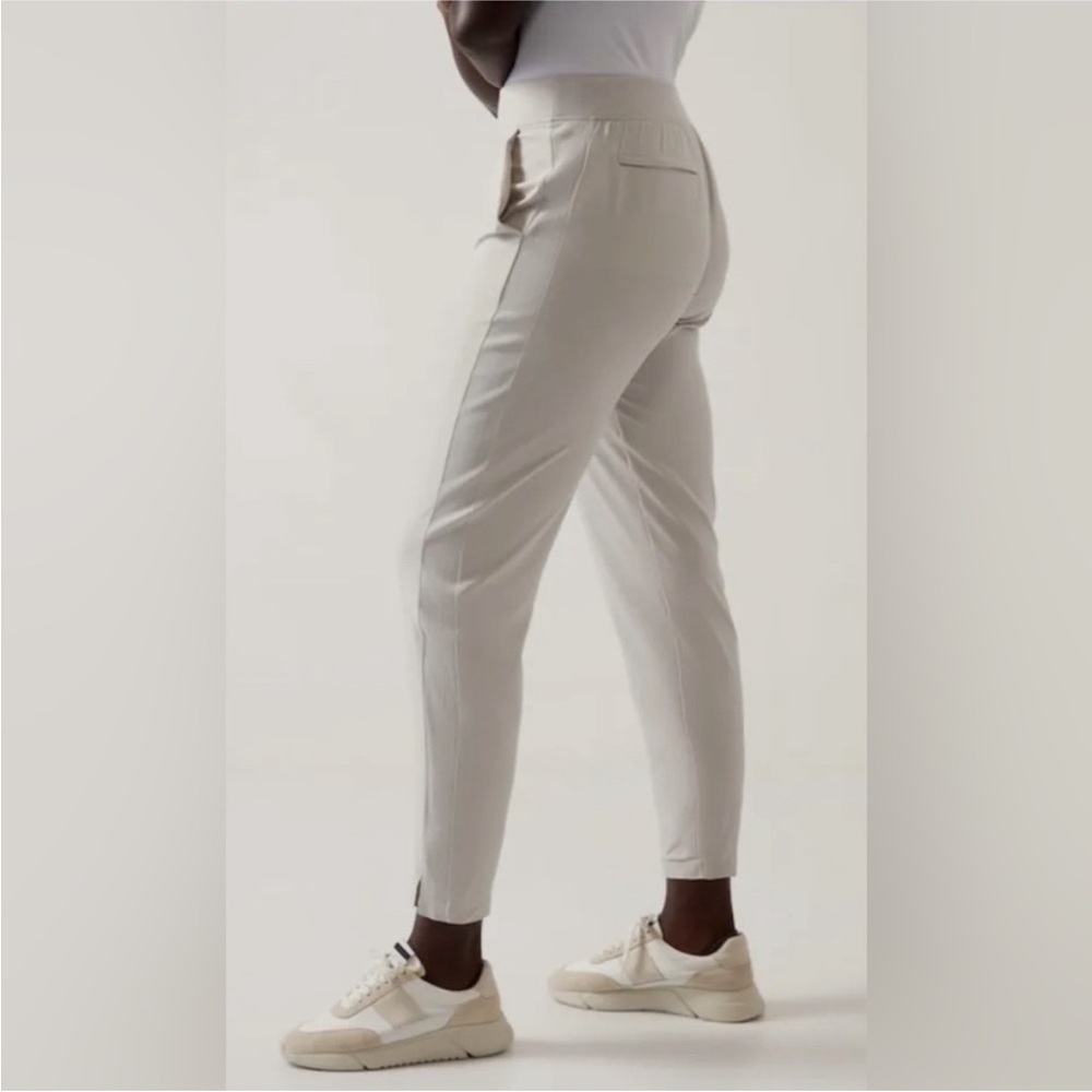 NWT Athleta Brooklyn Ankle Pant Light Tan / Ecru Size 10 - Picture 15 of 16